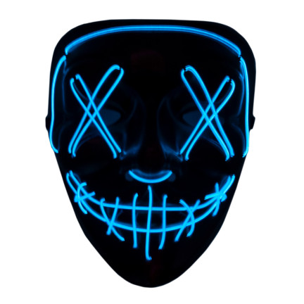 TG70276 MASKA LED ŚWIECĄCA LEDOWA HALLOWEEN IMPREZA PURGE STRASZNA NA BATERIE