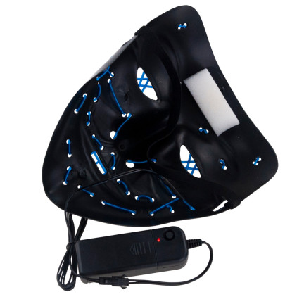 TG70276 MASKA LED ŚWIECĄCA LEDOWA HALLOWEEN IMPREZA PURGE STRASZNA NA BATERIE