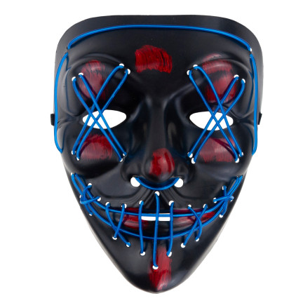TG70276 MASKA LED ŚWIECĄCA LEDOWA HALLOWEEN IMPREZA PURGE STRASZNA NA BATERIE