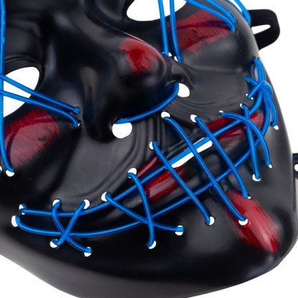 TG70276 MASKA LED ŚWIECĄCA LEDOWA HALLOWEEN IMPREZA PURGE STRASZNA NA BATERIE