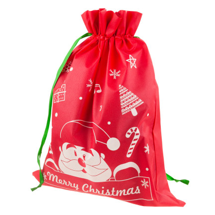 TG70466-2  WOREK NA PREZENTY MIKOŁAJA ŚWIĄTECZNY TORBA PREZENTOWA OPAKOWANIE CZERWONY DUŻY