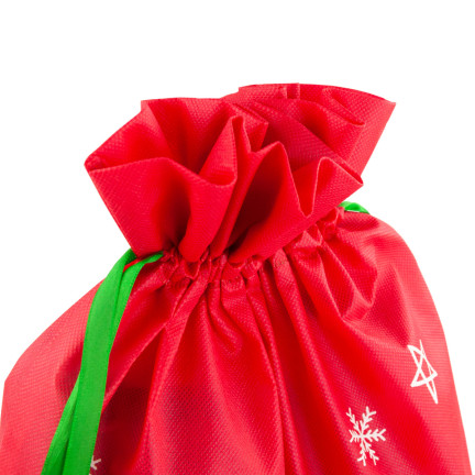 TG70466-2  WOREK NA PREZENTY MIKOŁAJA ŚWIĄTECZNY TORBA PREZENTOWA OPAKOWANIE CZERWONY DUŻY