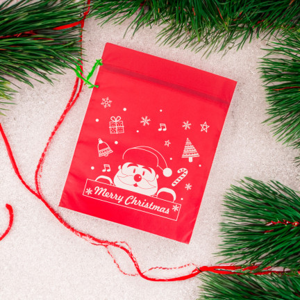 TG70466-2  WOREK NA PREZENTY MIKOŁAJA ŚWIĄTECZNY TORBA PREZENTOWA OPAKOWANIE CZERWONY DUŻY