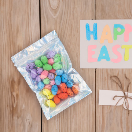 TG70489 JAJKA JAJECZKA WIELKANOCNE kolorowe 36szt NAKRAPIANE OZDOBNE DO KOSZYCZKA