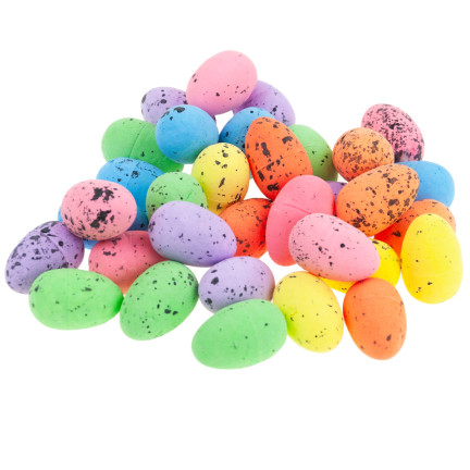 TG70489 JAJKA JAJECZKA WIELKANOCNE kolorowe 36szt NAKRAPIANE OZDOBNE DO KOSZYCZKA