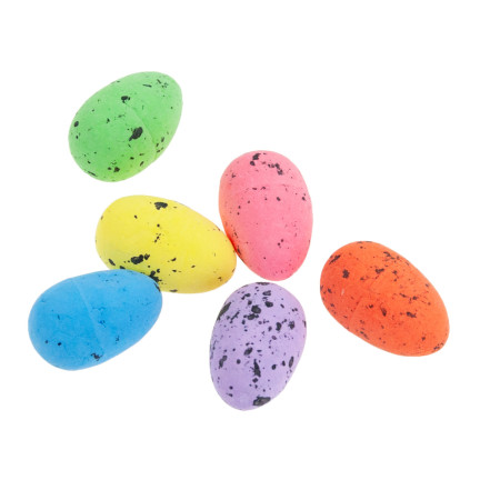 TG70489 JAJKA JAJECZKA WIELKANOCNE kolorowe 36szt NAKRAPIANE OZDOBNE DO KOSZYCZKA