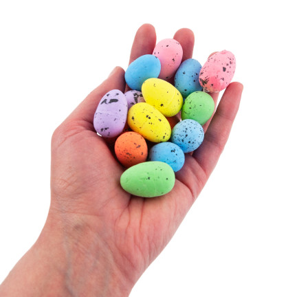 TG70489 JAJKA JAJECZKA WIELKANOCNE kolorowe 36szt NAKRAPIANE OZDOBNE DO KOSZYCZKA