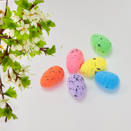 TG70489 JAJKA JAJECZKA WIELKANOCNE kolorowe 36szt NAKRAPIANE OZDOBNE DO KOSZYCZKA