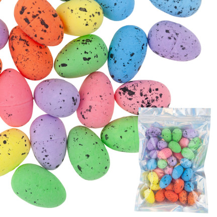 TG70489 JAJKA JAJECZKA WIELKANOCNE kolorowe 36szt NAKRAPIANE OZDOBNE DO KOSZYCZKA