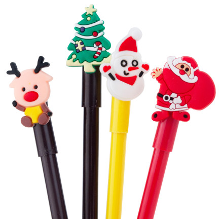 TG70496 DŁUGOPIS ŻELOWY ŚWIĄTECZNY MIKOŁAJ PREZENT NA MIKOŁAJKI ZESTAW 4SZT/KPL