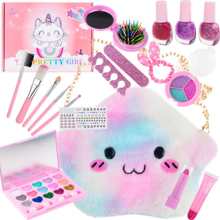 TG70498 ZESTAW KOSMETYKÓW DO MAKIJAŻU I STYLIZACJI PAZNOKCI TOREBKA CIENIE SZMINKA