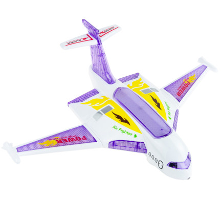 TG71057 SAMOLOT JEŻDŻĄCY INTERAKTYWNY ŚWIECĄCY LED GRAJĄCY DLA DZIECI Z DŹWIĘKIEM