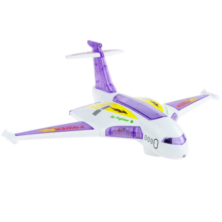 TG71057 SAMOLOT JEŻDŻĄCY INTERAKTYWNY ŚWIECĄCY LED GRAJĄCY DLA DZIECI Z DŹWIĘKIEM