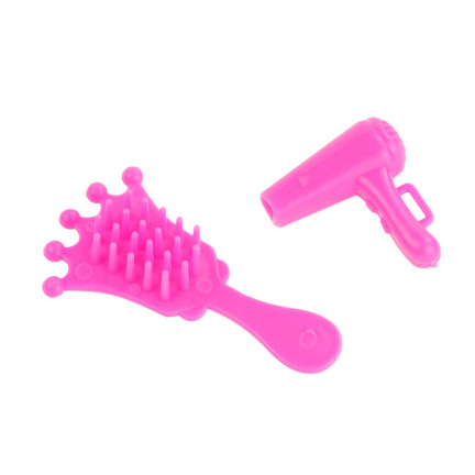 TG71060 LALKA Z AKCESORIAMI GARDEROBA UBRANIA DODATKI LUSTRO KRZESŁO SUSZARKA UBRANIA