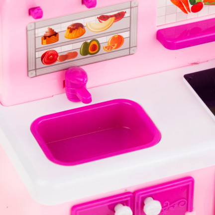 TG71072 KUCHNIA DLA DZIECI ZLEW PALNIK GARNEK ZESTAW KUCHENNY Z AKCESORIAMI