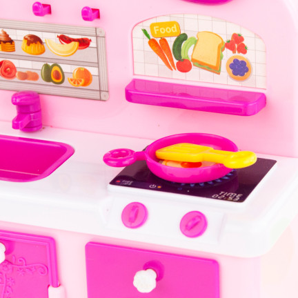 TG71072 KUCHNIA DLA DZIECI ZLEW PALNIK GARNEK ZESTAW KUCHENNY Z AKCESORIAMI