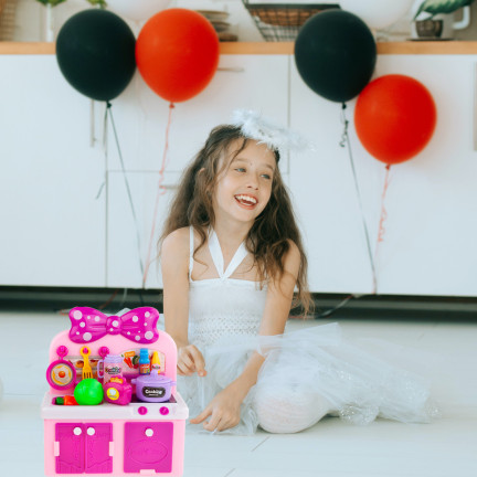 TG71072 KUCHNIA DLA DZIECI ZLEW PALNIK GARNEK ZESTAW KUCHENNY Z AKCESORIAMI