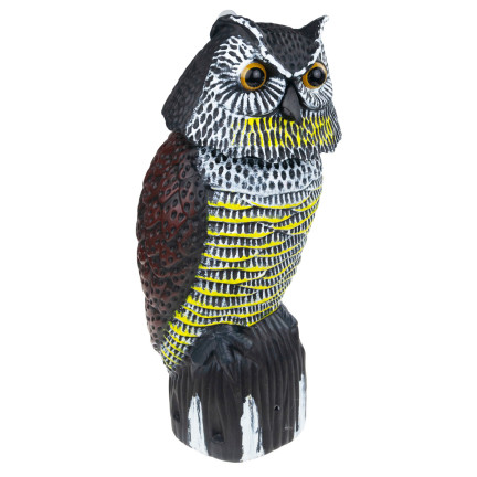 TG71078 ODSTRASZACZ PTAKÓW MYSZY SOWA Z RUCHOMĄ GŁOWĄ REALISTYCZNA SOWA