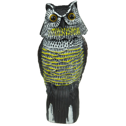 TG71078 ODSTRASZACZ PTAKÓW MYSZY SOWA Z RUCHOMĄ GŁOWĄ REALISTYCZNA SOWA