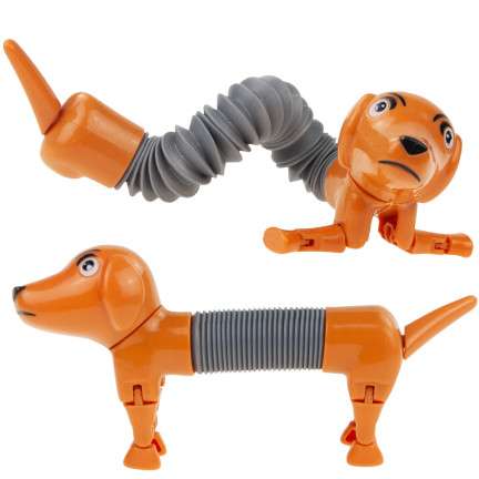 TG71095 PIES JAMNIK PIESEK DO ROZCIĄGANIA ANTYSTRESOWY UPOKAJAJĄCY POP TUBE ROZCIĄGLIWA ZABAWKA SPRĘŻYNA