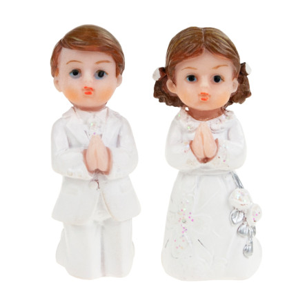TG71104 FIGURKI KOMUNIJNE 2SZT CHŁOPIEC I DZIEWCZYNKA PARA KOMUNIA PREZENT UPOMINEK