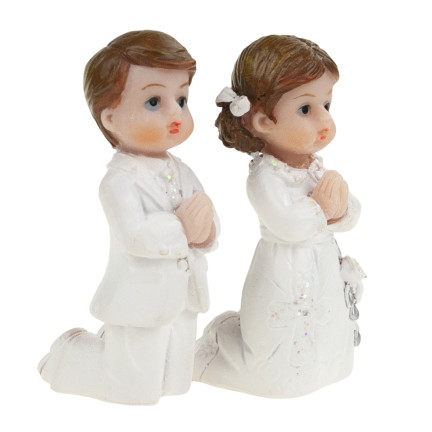 TG71104 FIGURKI KOMUNIJNE 2SZT CHŁOPIEC I DZIEWCZYNKA PARA KOMUNIA PREZENT UPOMINEK