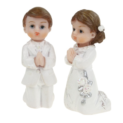 TG71104 FIGURKI KOMUNIJNE 2SZT CHŁOPIEC I DZIEWCZYNKA PARA KOMUNIA PREZENT UPOMINEK