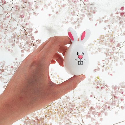 TG71183-1 JAJKA JAJA WIELKANOCNE ZAJĄCZKI Z USZAMI SKŁADANE PLASTIKOWE OZDOBNE 8SZT