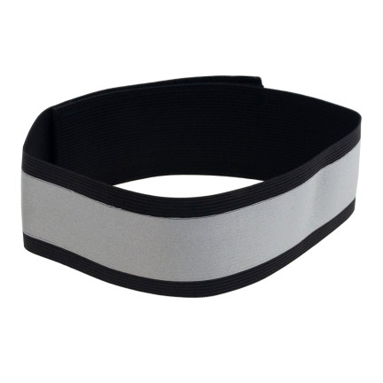 TG71299-3 CZARNA OPASKA ODBLASKOWA DO BIEGANIA NA ROWER NA RĘKĘ RAMIĘ RZEP BHP