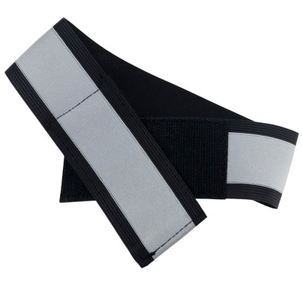 TG71299-3 CZARNA OPASKA ODBLASKOWA DO BIEGANIA NA ROWER NA RĘKĘ RAMIĘ RZEP BHP