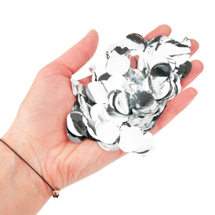 TG71314 KONFETTI SREBRNE TUBA STRZELAJĄCA NA ŚLUB ZARĘCZYNY ROCZNICA WESELE