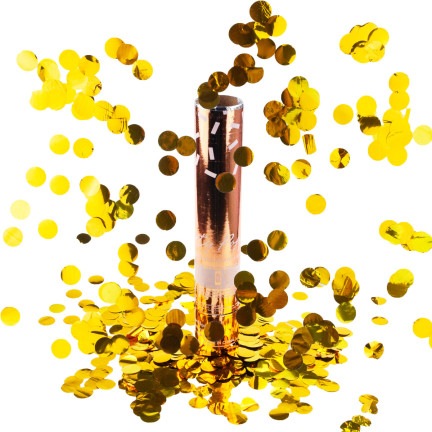 TG71317 KONFETTI ZŁOTE TUBA STRZELAJĄCA NA ŚLUB ZARĘCZYNY WALENTYNKI WESELE