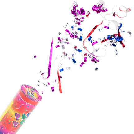 TG71346 MINI TUBA STRZELAJĄCA KONFETTI W TUBIE KOLOROWE PARTY NA IMPREZĘ 11CM
