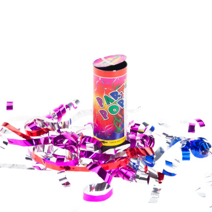 TG71346 MINI TUBA STRZELAJĄCA KONFETTI W TUBIE KOLOROWE PARTY NA IMPREZĘ 11CM