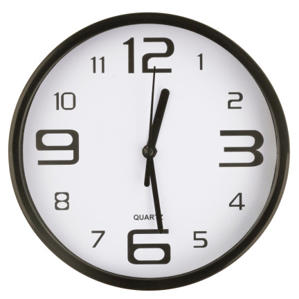 TG71354 ZEGAR ŚCIENNY CZYTELNY SEKUNDNIK STYLOWY GRUBY DO SALONU KUCHNI AA R6