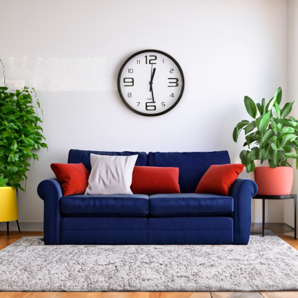 TG71354 ZEGAR ŚCIENNY CZYTELNY SEKUNDNIK STYLOWY GRUBY DO SALONU KUCHNI AA R6