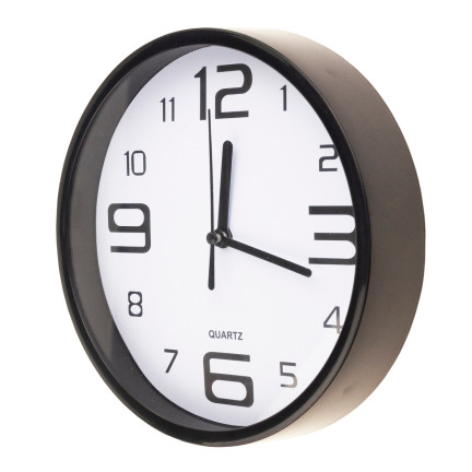 TG71354 ZEGAR ŚCIENNY CZYTELNY SEKUNDNIK STYLOWY GRUBY DO SALONU KUCHNI AA R6