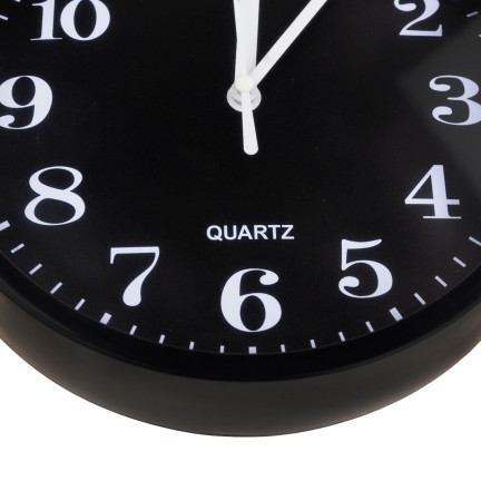 TG71355 ZEGAR czarny ŚCIENNY CZYTELNY SEKUNDNIK STYLOWY