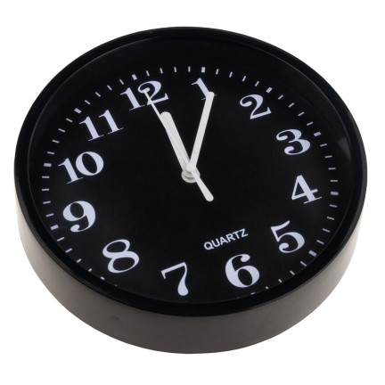 TG71355 ZEGAR czarny ŚCIENNY CZYTELNY SEKUNDNIK STYLOWY