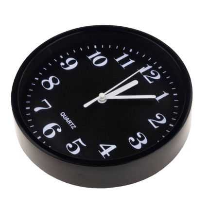 TG71355 ZEGAR czarny ŚCIENNY CZYTELNY SEKUNDNIK STYLOWY
