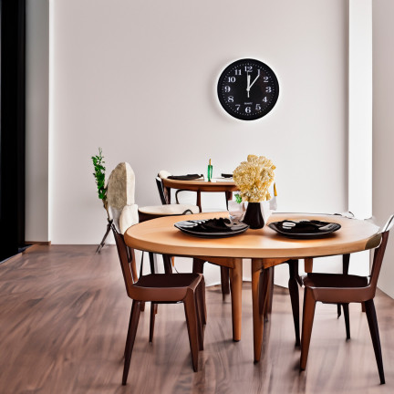 TG71355 ZEGAR czarny ŚCIENNY CZYTELNY SEKUNDNIK STYLOWY