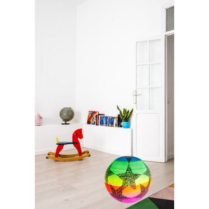 TG71357 PIŁKA GUMOWA KOLOROWA GWIAZDKI TĘCZOWA DLA DZIECI DO DOMU NA ZEWNĄTRZ