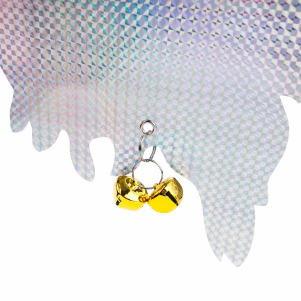 TG71383 ODSTRASZACZ GOŁĘBI SZPAKÓW PTAKÓW ODBLASKOWA SOWA siedząca HOLOGRAM DZWONKI