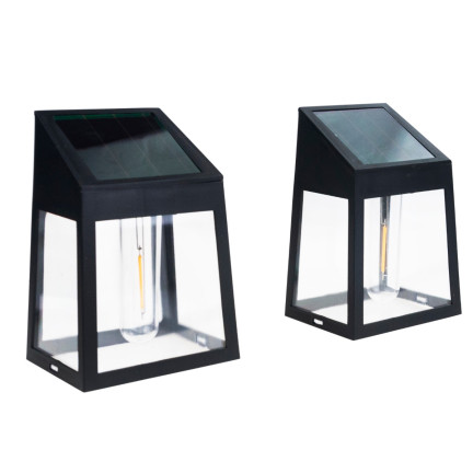 TG71390 LAMPA SOLARNA KINKIET ŚCIENNA ŻARÓWKA LED 2SZT CZUJNIK ZMIERZCHU SOLAR