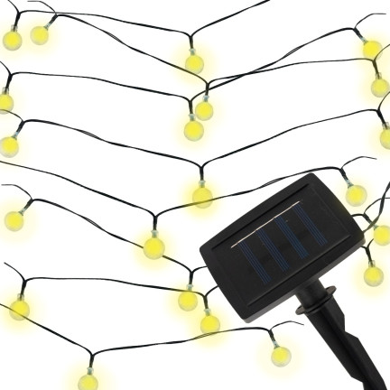 Girlanda solarna, lampki solarne, ciepłe białe, łańcuch 20led, 5m