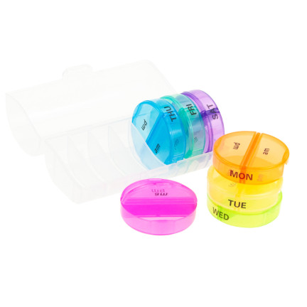 TG71402 POJEMNIK KASETKA NA LEKI TABLETKI PUDEŁKO ORGANIZER 7 DNI TYDZIEŃ DZIEŃ NOC 14 PRZEGRÓDEK
