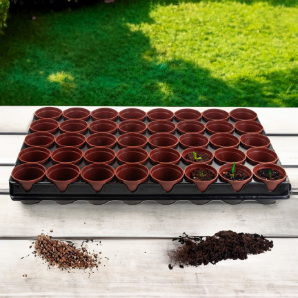 TG71426 DONICZKI PRODUKCYJNE multiplaty DO ROZSAD WYSIEWU SADZONEK 40SZT + PALETKA