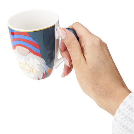 Kubek ceramiczny, świąteczny motyw, wzór bożonarodzeniowy, prezent na Mikołajki, 300ml