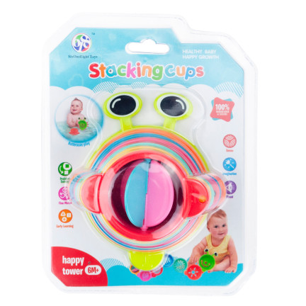 TG72948 PIRAMIDA KUBECZKI ZABAWKA UKŁADANKA WIEŻA PIRAMIDKA OWADY