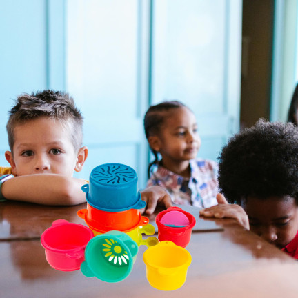 TG72948 PIRAMIDA KUBECZKI ZABAWKA UKŁADANKA WIEŻA PIRAMIDKA OWADY